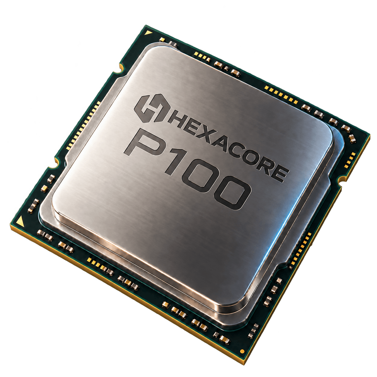 Hexacore P100 processor concept with a brushed metal lid